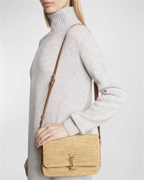 ysl tasche solferino|Saint Laurent Solferino Medium YSL Crossbody Bag in Raffia.